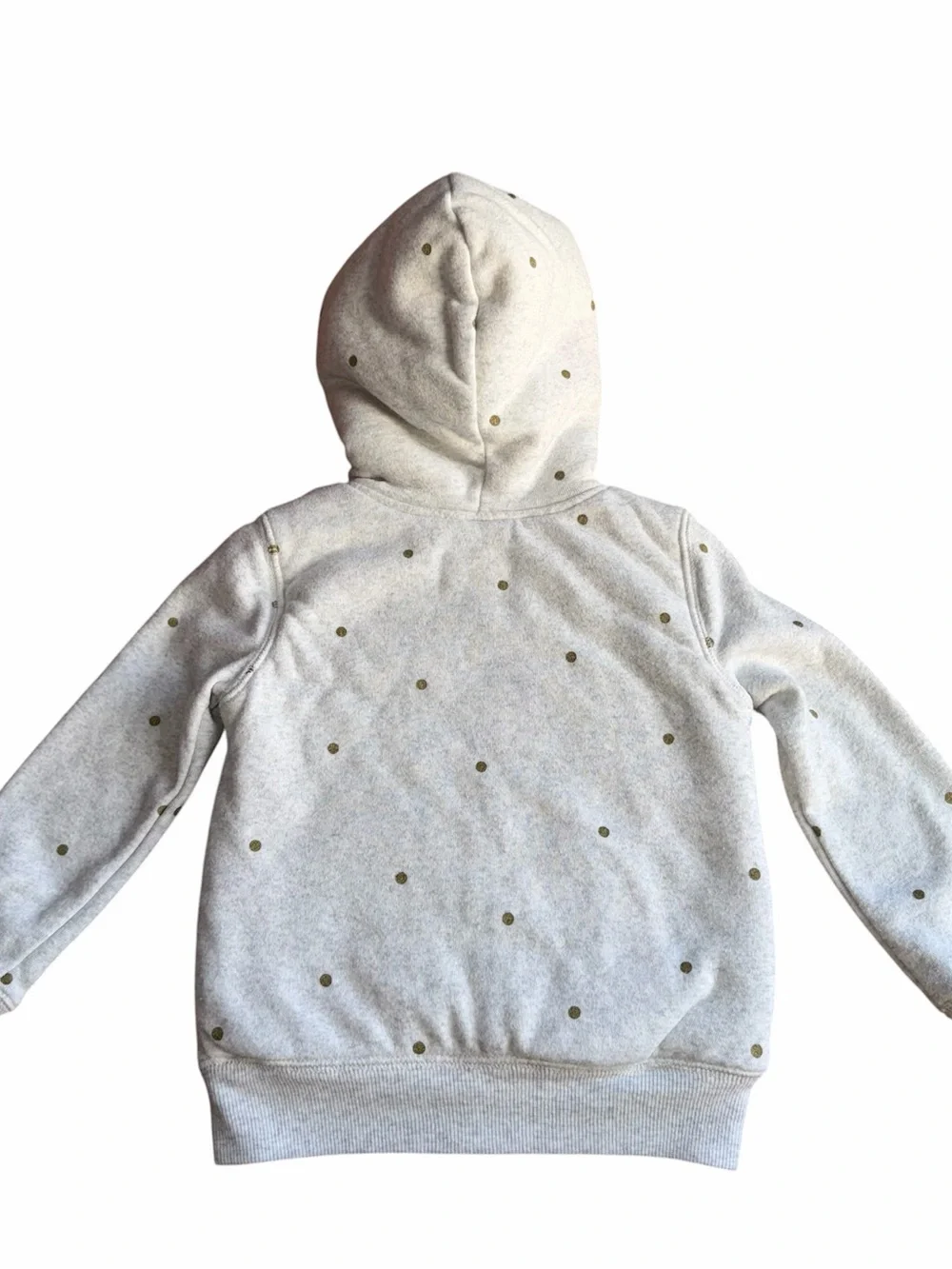 Oshkosh B’Gosh Little Girls Gray Hooded Sherpa Lined Zip-Up Sweatshirt Jacket